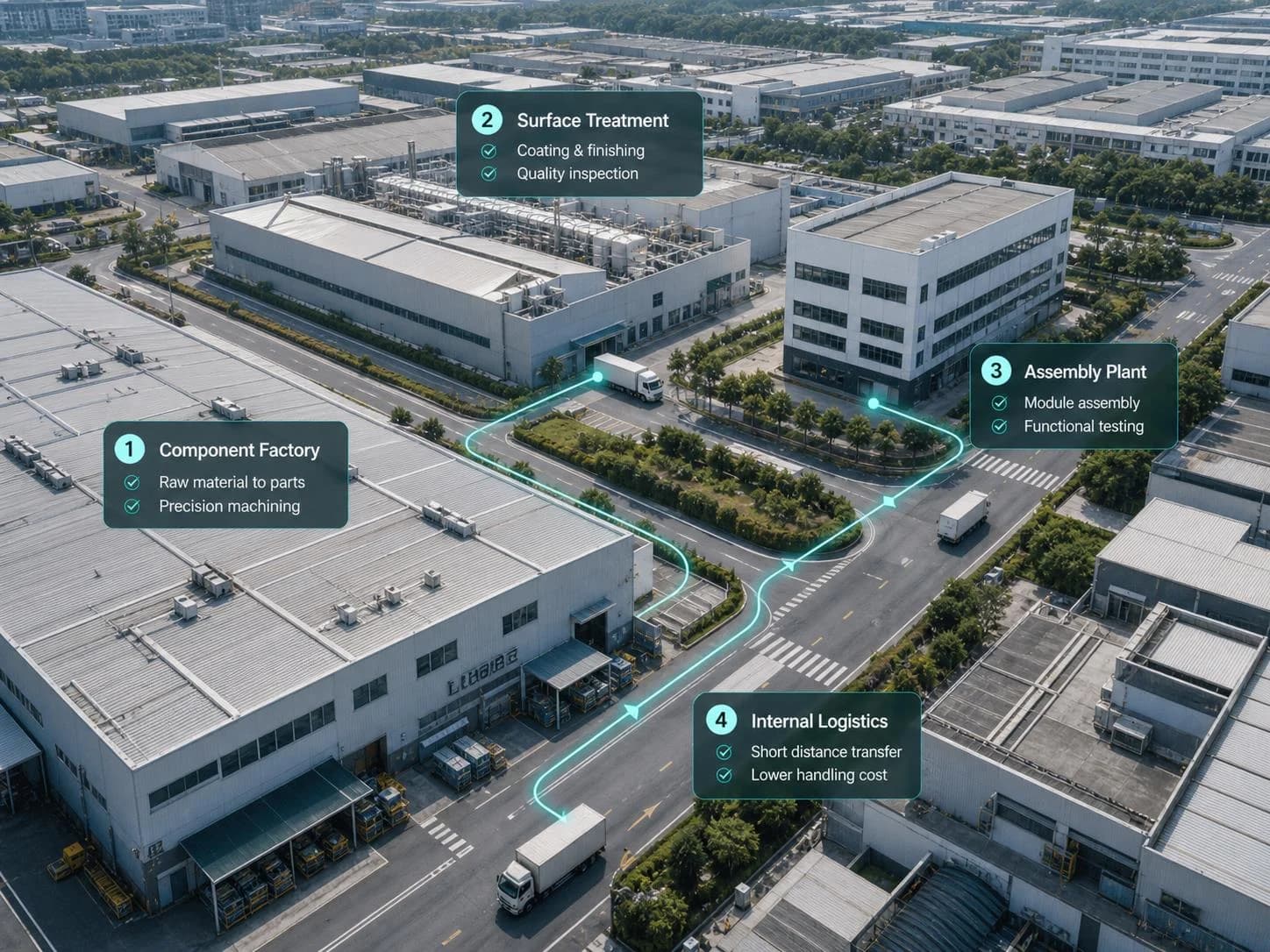 Industrial cluster cost-reduction visual