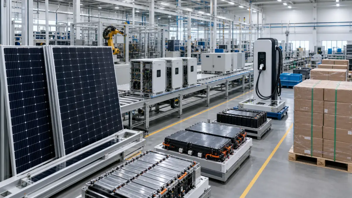 New Energy & PV Solar manufacturing visual